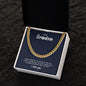 To My Grandson | I Love You - Cuban Link Chain