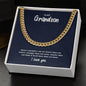 To My Grandson | I Love You - Cuban Link Chain
