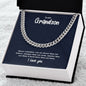 To My Grandson | I Love You - Cuban Link Chain
