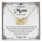 To My Mom | I Love You - Interlocking Hearts necklace