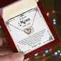To My Mom | I Love You - Interlocking Hearts necklace